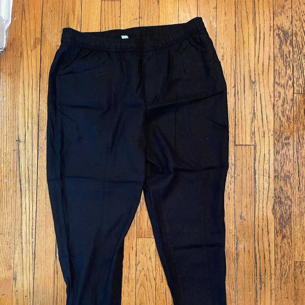 Old Navy black linen pants - like new condition, size L